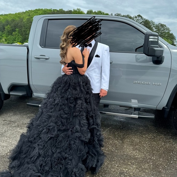 Sherri Hill Black Prom Dress - Picture 2 of 3